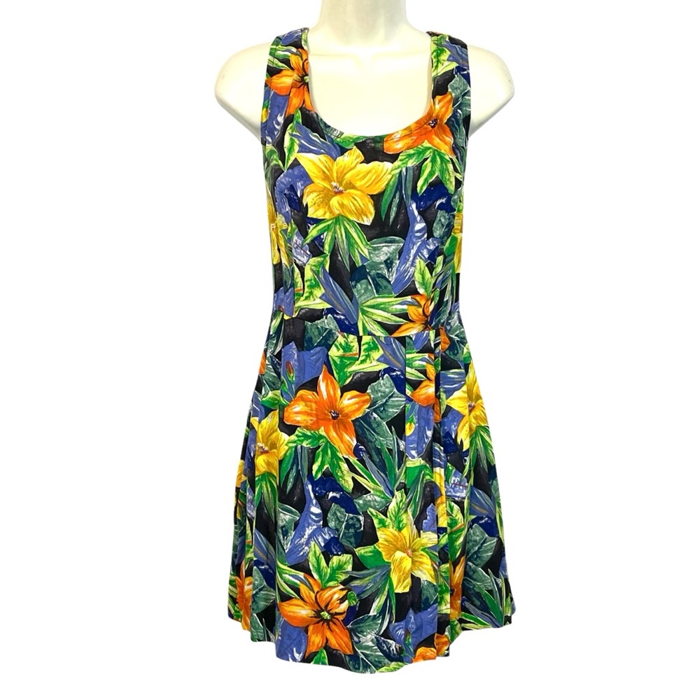 Vintage Floral Skort Romper - Multicolor